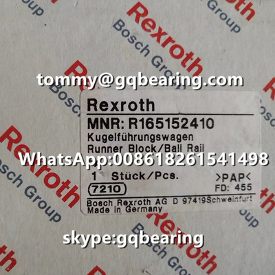 Rexroth R165152410の鋼鉄物質的なフランジのタイプ頑丈な標準的な長さの標準的な高さの球の柵のランナーのブロック