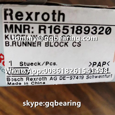 Rexroth R165189320の鋼鉄物質的なフランジのタイプ標準的な長さの標準的な高さのランナーのブロック