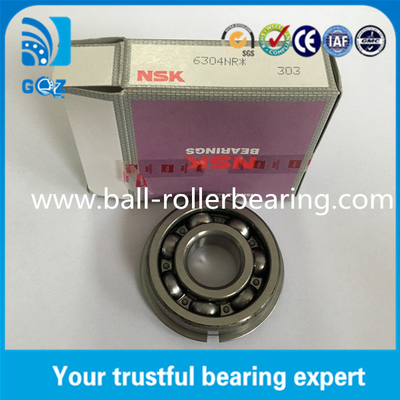 グリース潤滑 NSK 6304NR 深い溝ボールベアリング スナップリング オープンタイプ 内径20mm