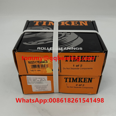 TIMKEN ブラスケージ 単列円筒型ローラーベアリング NJ2317EMAC3