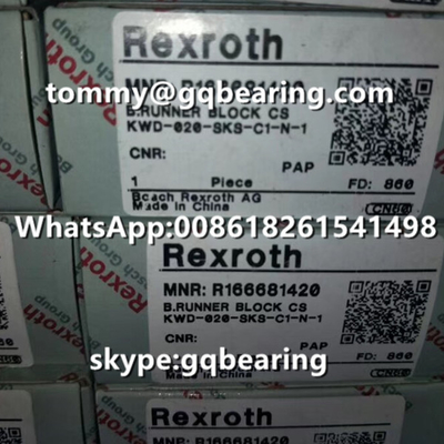 Rexroth R166681420の鋼鉄物質的で狭いタイプ不足分の長さの標準的な高さSKSのランナーのブロック
