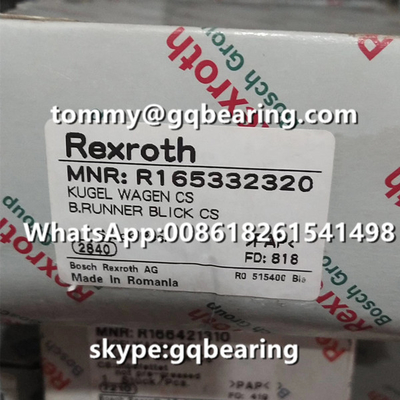 Rexroth R166421310の鋼鉄物質的で狭い幅の不足分の長さの低い高さの線形ブロック